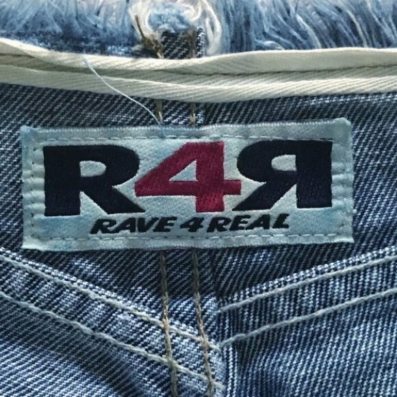 90s Y2K R4R Rave 4 Real Fringe Edges Flare jeans - Picture 7 of 11